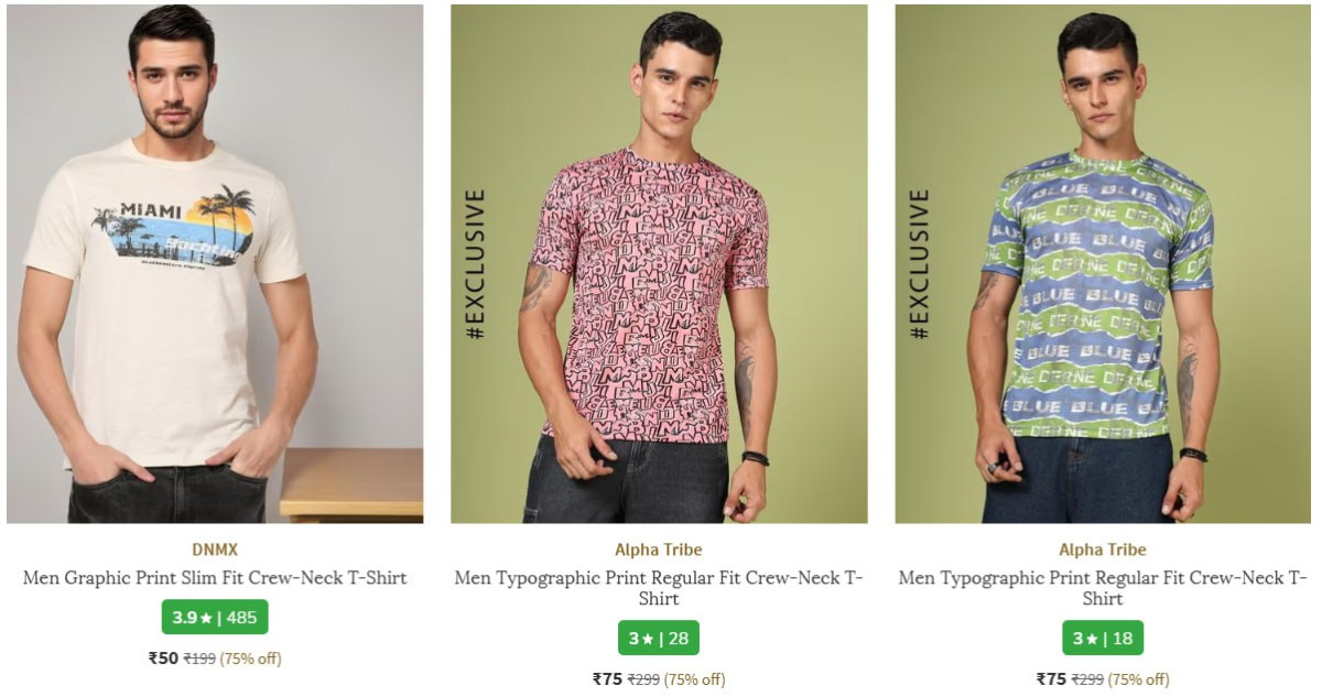 Men S T-shirts From 50 More Deals Click Here Must Read