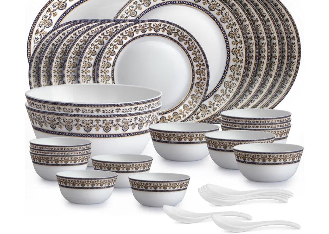 Grabcello Opalware Solitaire Series Blu Dinner Set 33 Units 3821 Amazon Bra