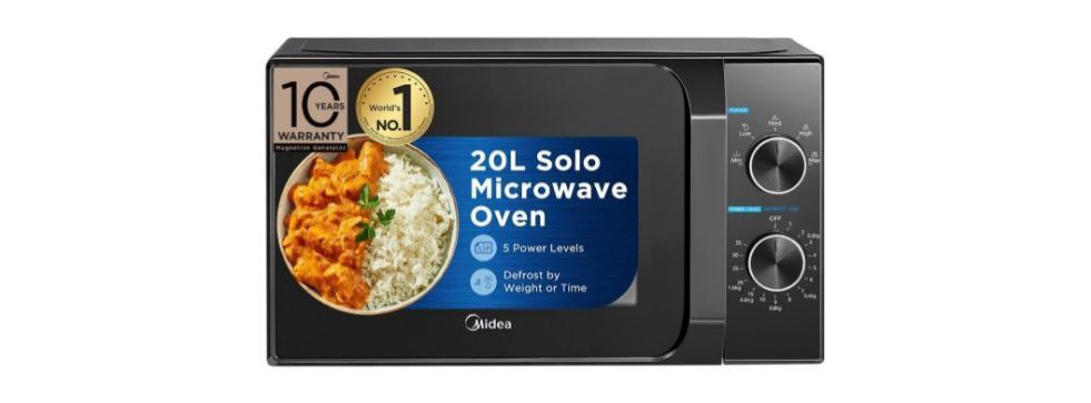 Midea 20l Solo Microwave Oven (black) 4990 Reg 5990