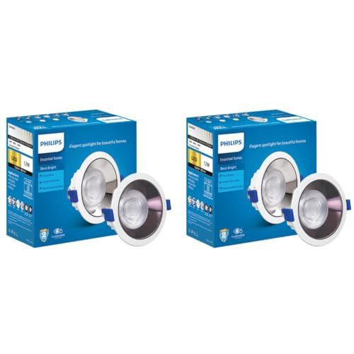 Philips 12 Watt Black Reflector Led Ceiling Cob Round Spot L 483