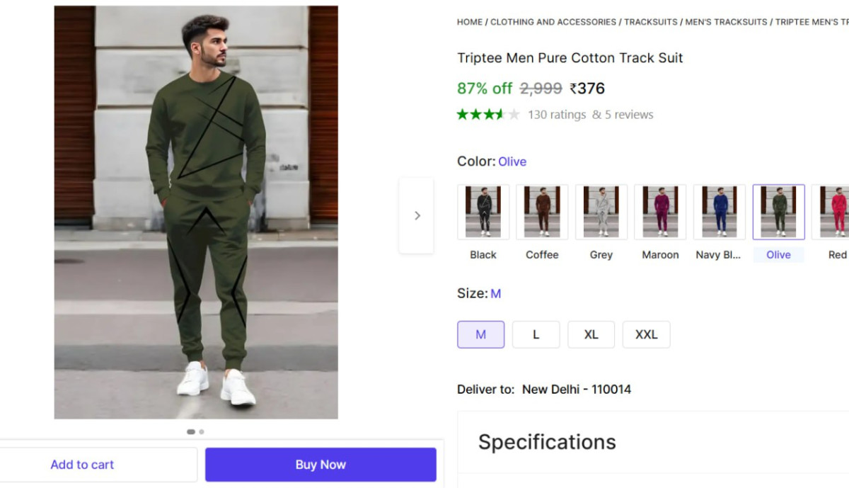 Men S Pure Cotton Track Suit 376