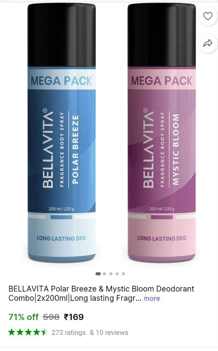 Bellavita Perfumed Deo (200ml X 2) 169