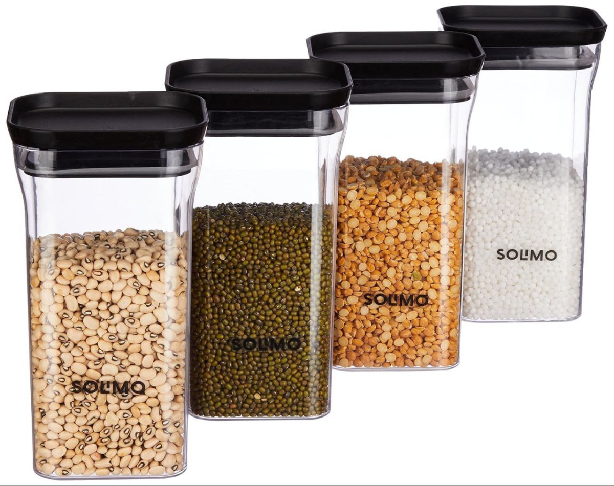Solimo Plastic Storage Jar And Container Set