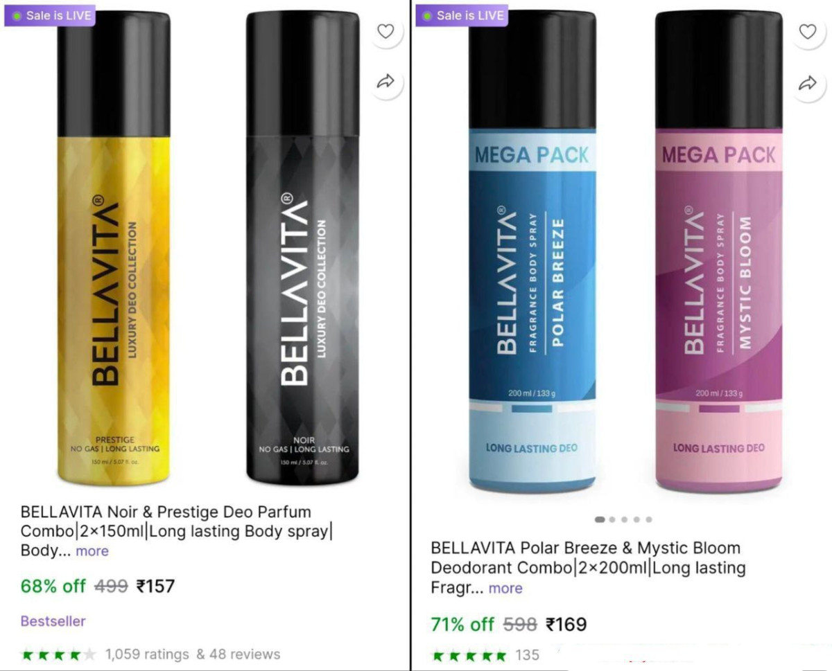 Shopsy Bellavita Deo (pack Of 2) At 157