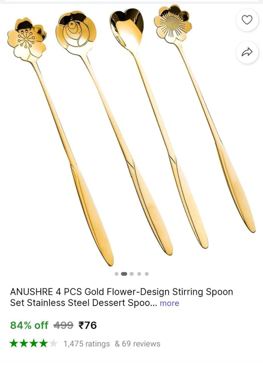 Pack Of 4 Spoon Set 76 More Deals Click Here Must Read