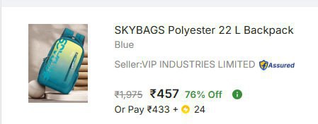 - Skybags Medium 22 L Backpack At Rs 457 Master Link -