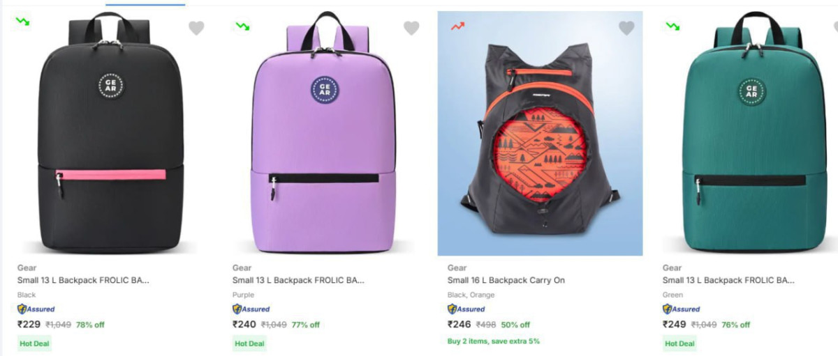 82 - Gear Bags Starting Rs 229