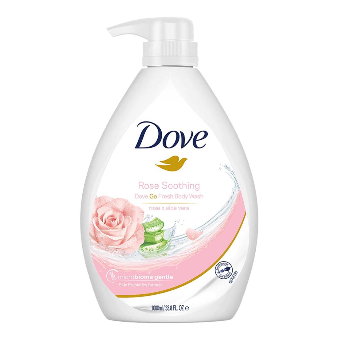 Dove Soothing Rose Aloe Vera Body Wash For Replenished Skin Refreshing Scen