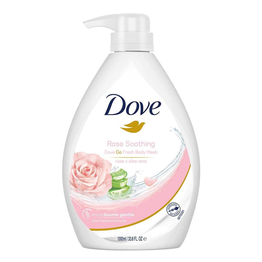 Dove Soothing Rose Aloe Vera Body Wash For Replenished Skin Refreshing Scen