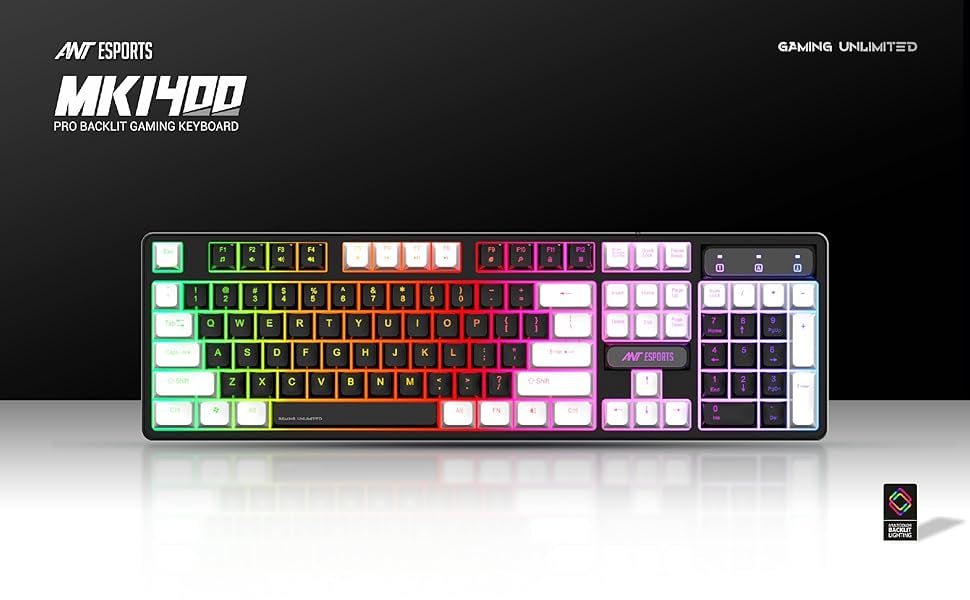 Ant Esports Backlit Membrane Wired Gaming Keyboard 569