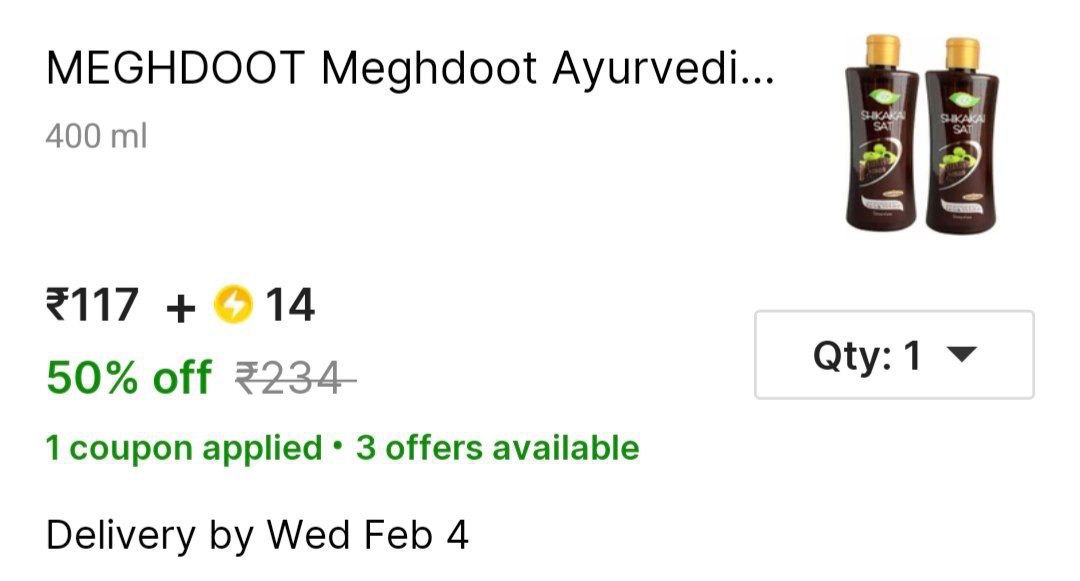 Meghdoot Ayurvedic Shampoo (400ml) 117 14 Sc