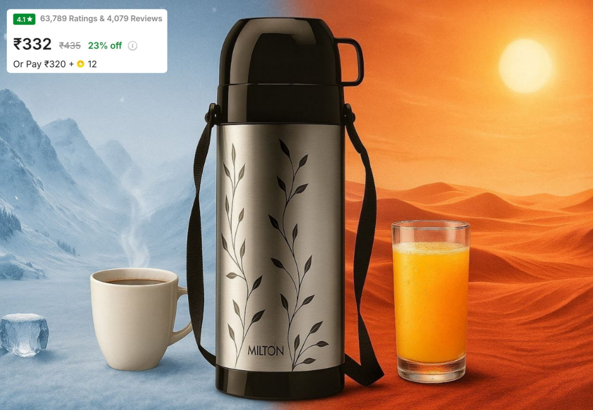 Milton Insulated Hot Cold Flask (910ml) At 320 Sc