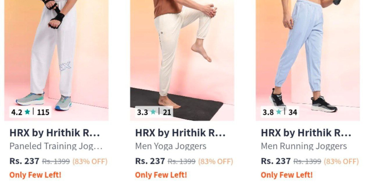 Grab From 237hrx By Hrithik Roshan Joggers