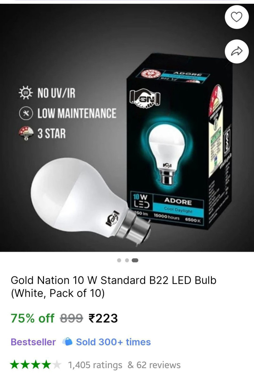 W Led Bulb (pack Of 10) 223 Click Here To Join All Deals