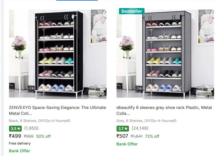 Flipkart Shoe Racks Starting From Rs 499 Havells Hair Straightener At Rs 69