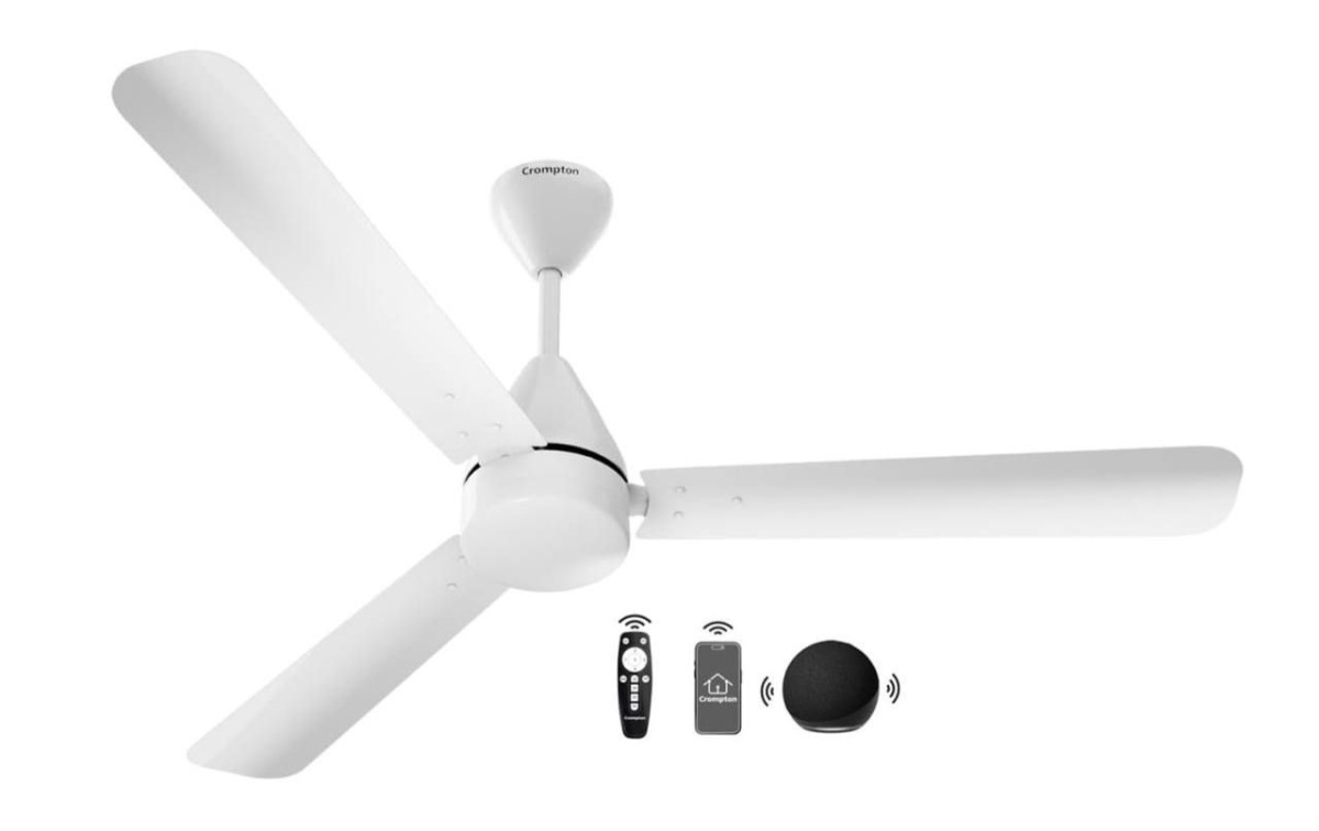Crompton 1200mm Bldc Ceiling Fan With Wi-fi Bluetooth Remote 2699
