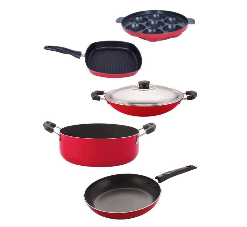 Grab Fastnirlon Non Stick Cookware Set Of 5 987