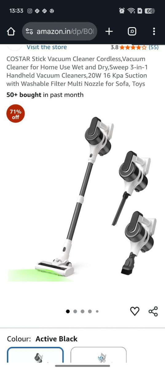 Grab Faast Costar Stick Cordless Vacuum Cleaner At 3995available In Other C