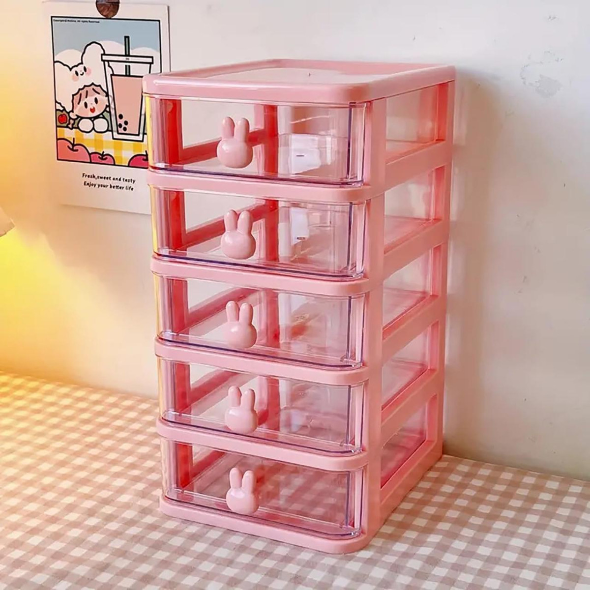 House Of Quirk 5 Tier Transparent Cosmetic Jewelry Box 460