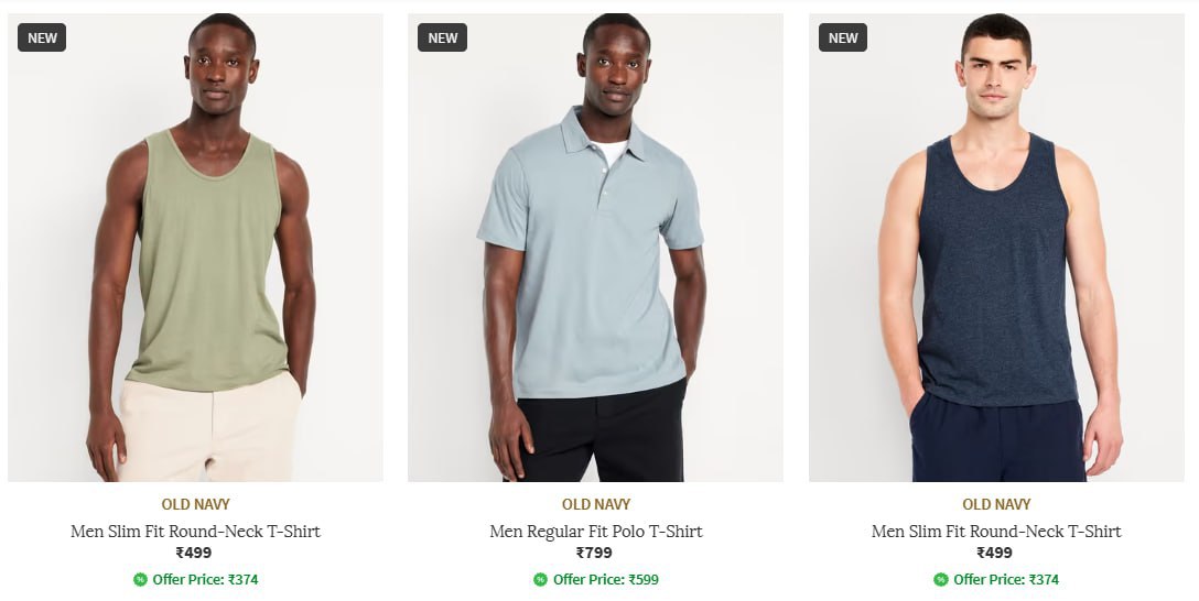 Ajio Old Navy Clothing Starting From 499 Link Men S Women S