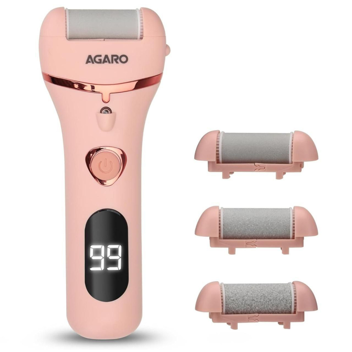 Agaro Callus Remover With 3 Interchangeable Head Rollers