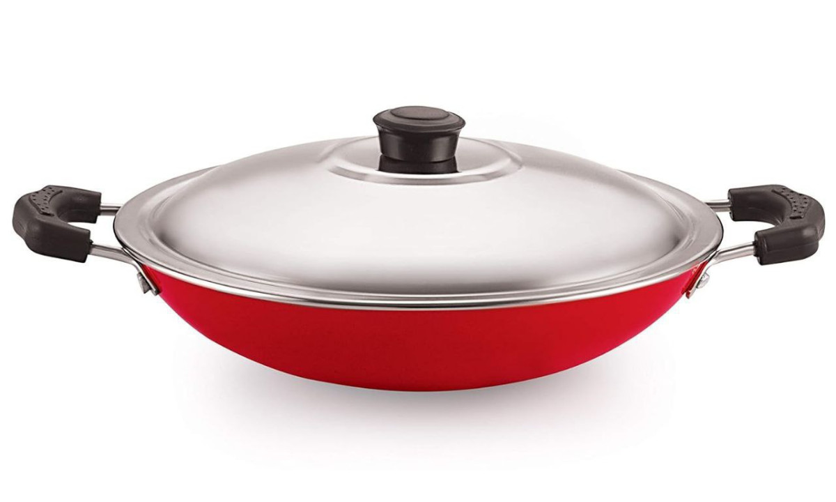 Nirlon Non Stick Aluminium Gas Compatible Appa Chatti Appam Pan Kallu With 