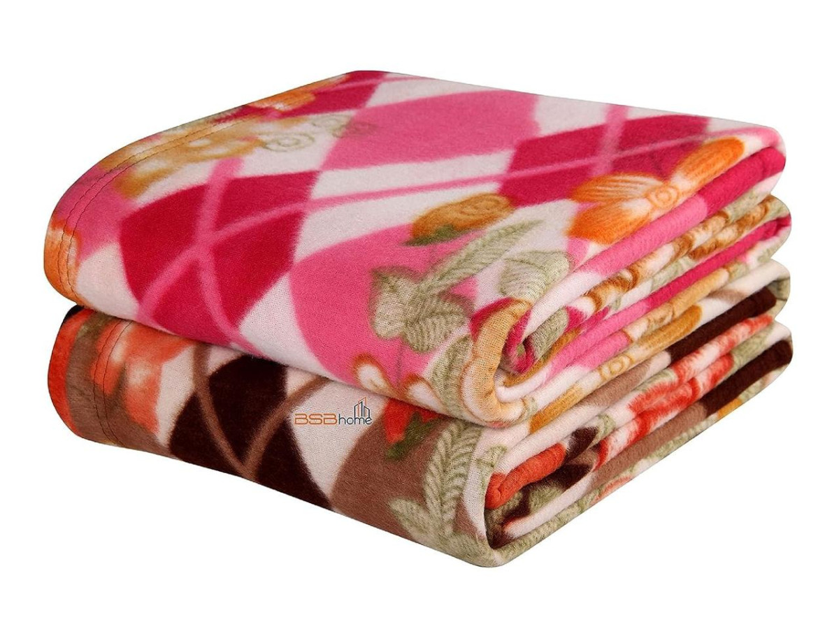 Bsb Home All Season Multipurpose Polar Fleece Single Bed Printed Assorted M