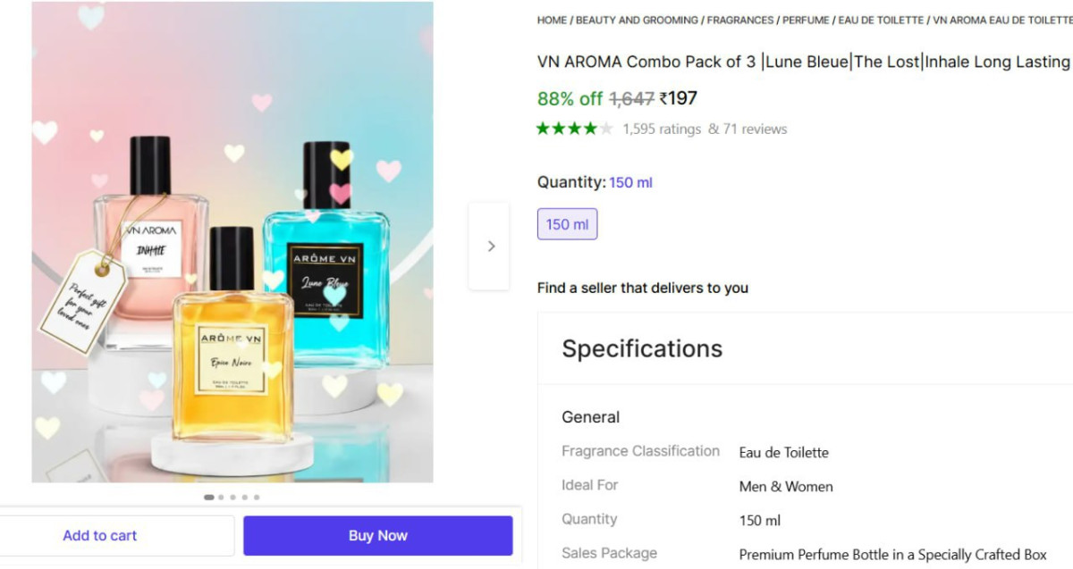 Shopsy Pack Of 3 Perfume 157 -