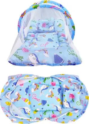 First Vision Baby Mosquito Net With Soft Pillow Cotton Washable Kids Mosqui
