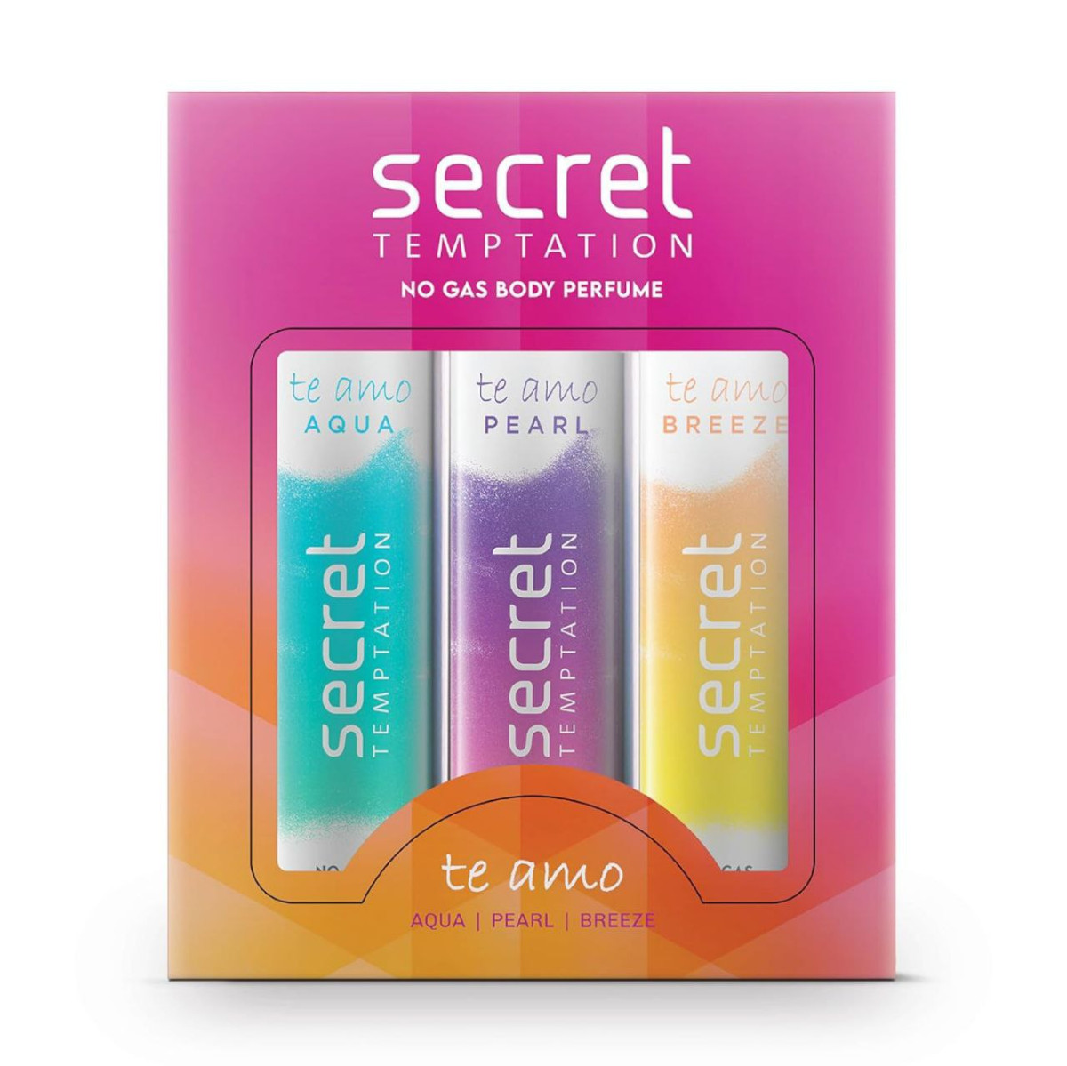 Secret Temptation Te Amo Aqua Breeze And Pearl Perfume Body Spray Combo