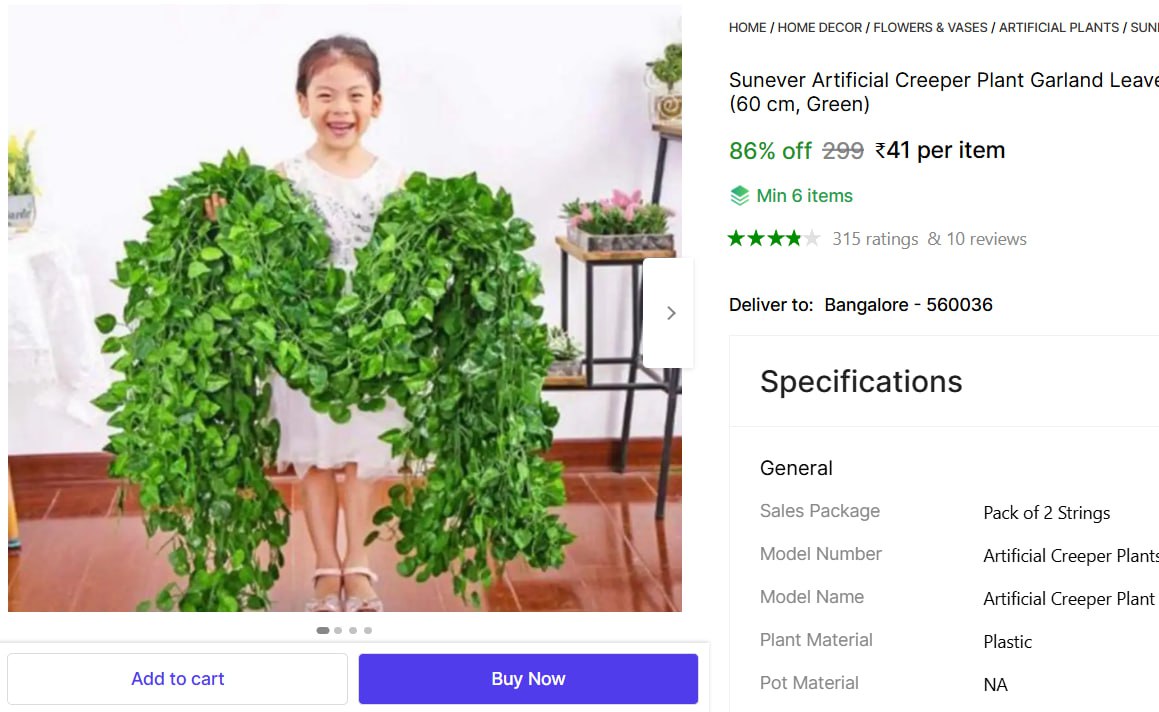 Artificial Creeper Plant 41