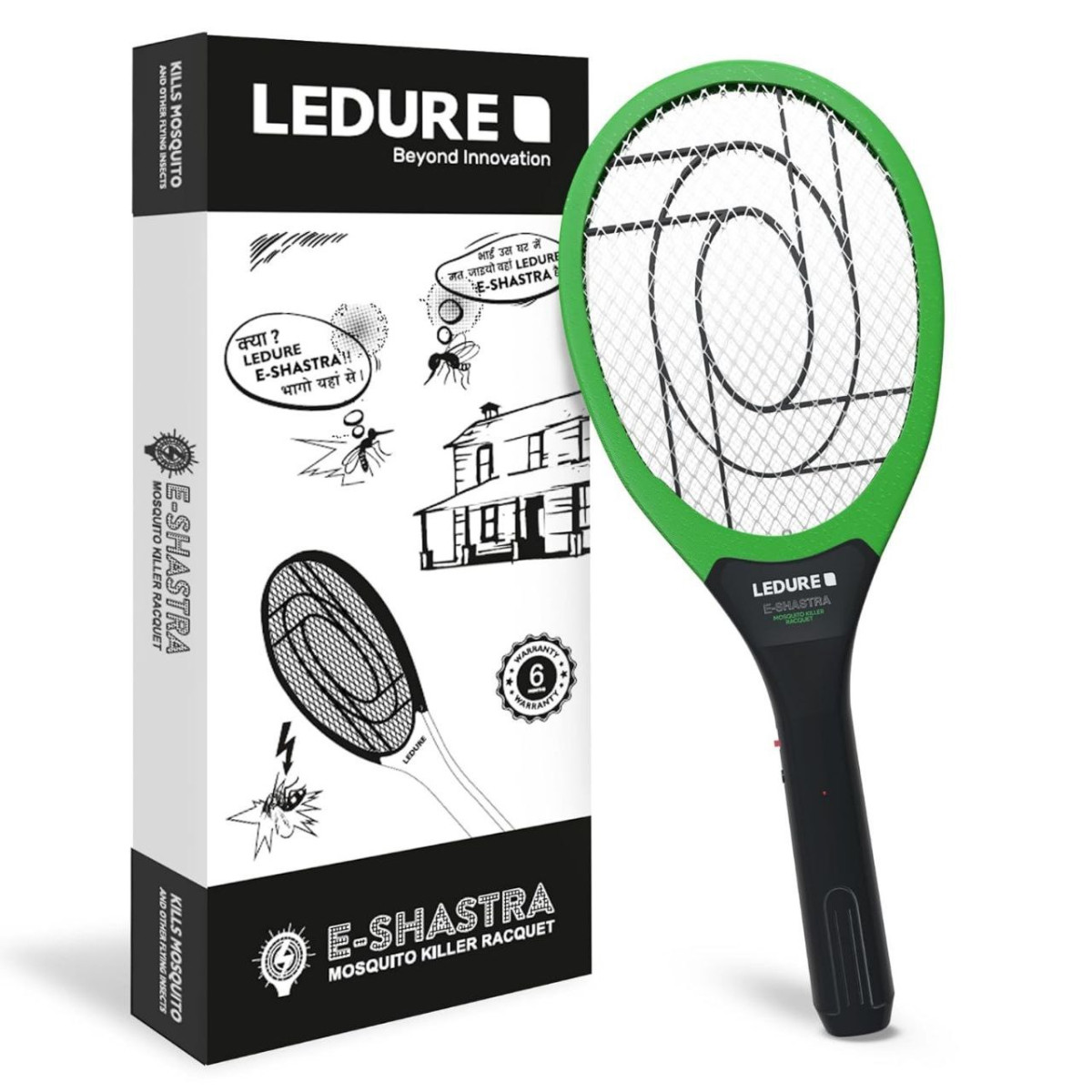 Ledure Eshastra Mosquito Racquet Electric Rechargeable Insect Killer Bat 32