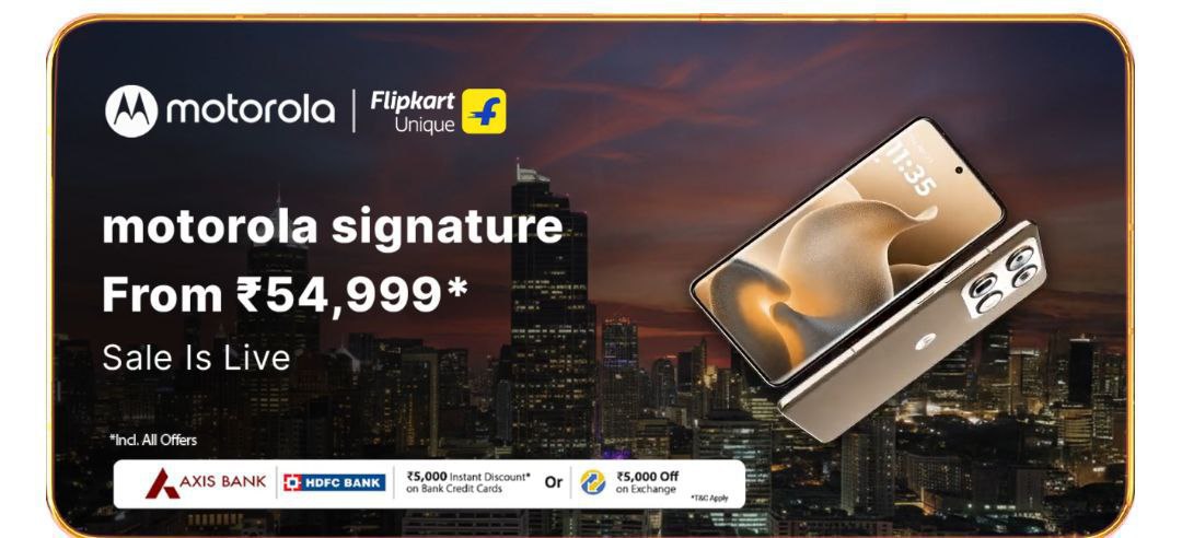 New Launch Sale Live Now Motorola Signature 256 Gb 12 Gb Ram 54999 5000 Wit