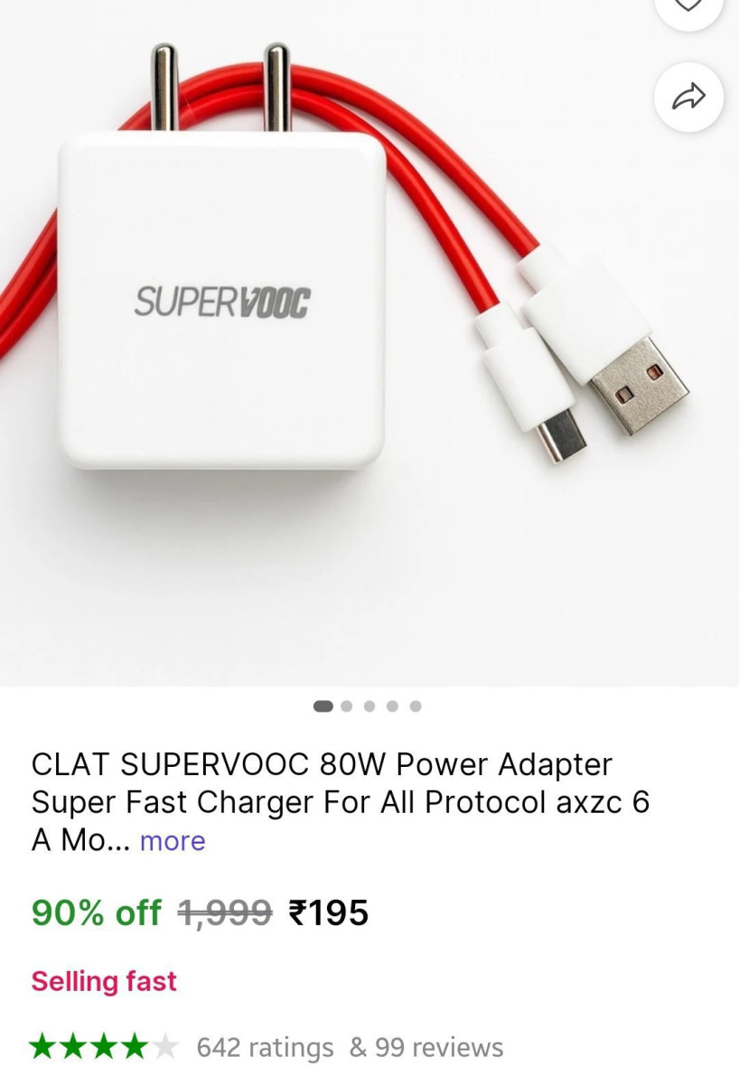 W Fast Mobile Charger Cable 195
