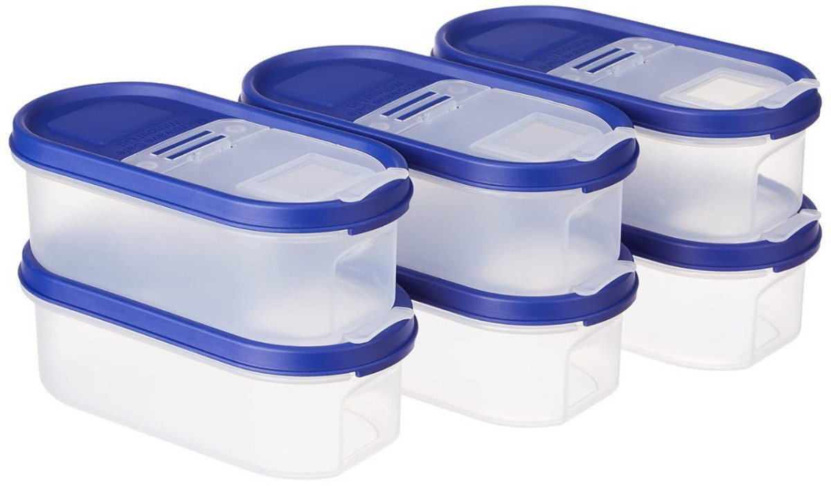 Amazon Brand - Solimo Modular Plastic Container And Dispenser Set Of 6 198