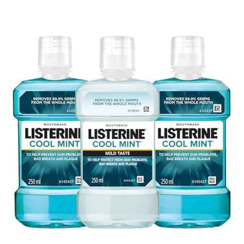 Listerine Cool Mint Mouthwash 250ml (pack Of 2) Listerine 365 625