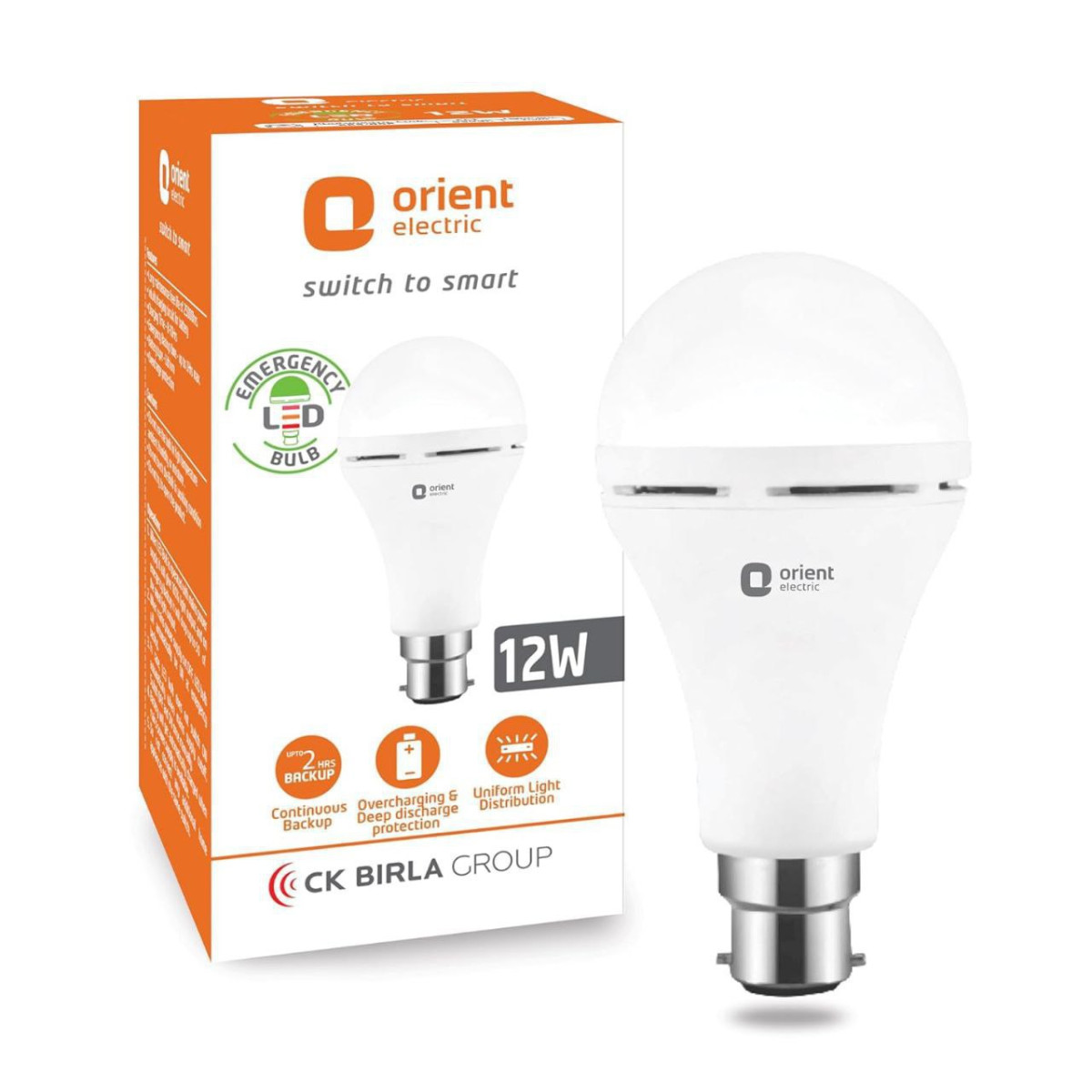 Orient Electric 12w Rechargeable Led Bulb