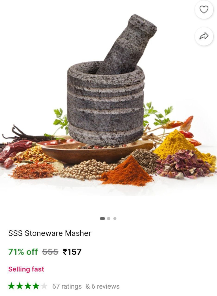 Stoneware Mortar Pestle 157