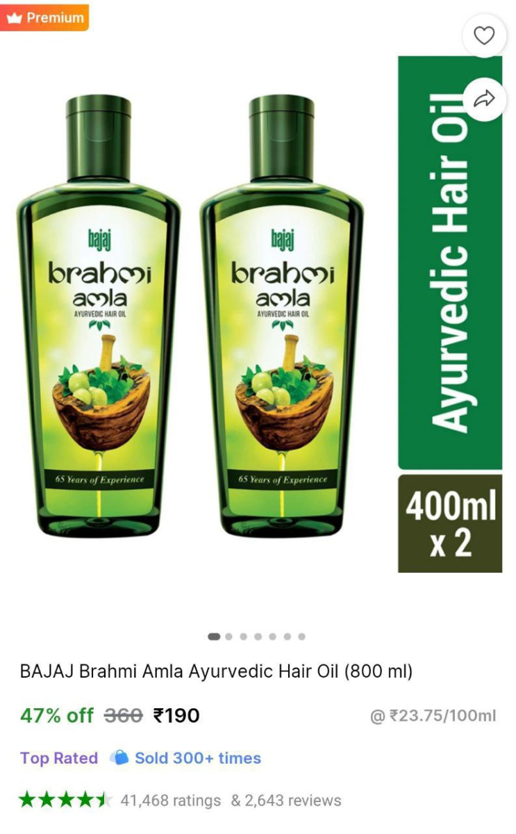 Brahmi Amla Hair Oil 800ml 190