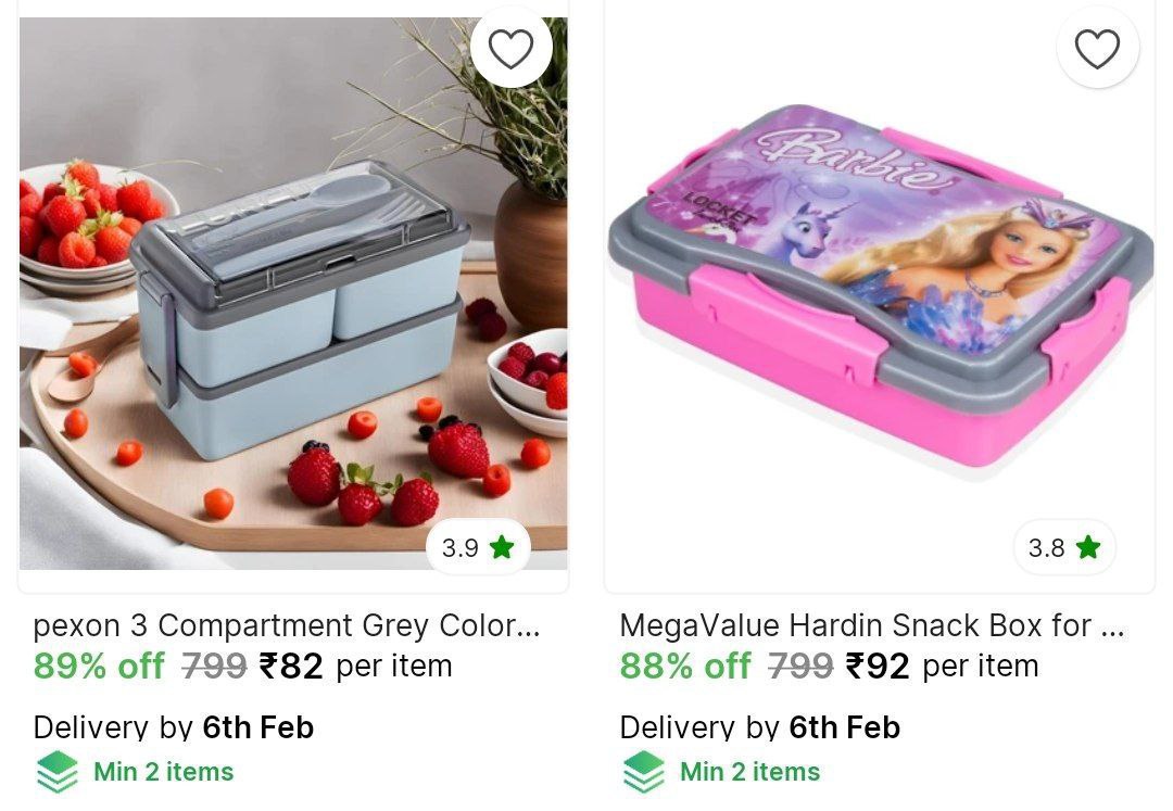 Lunch Box From 82check Min Buy Quantity