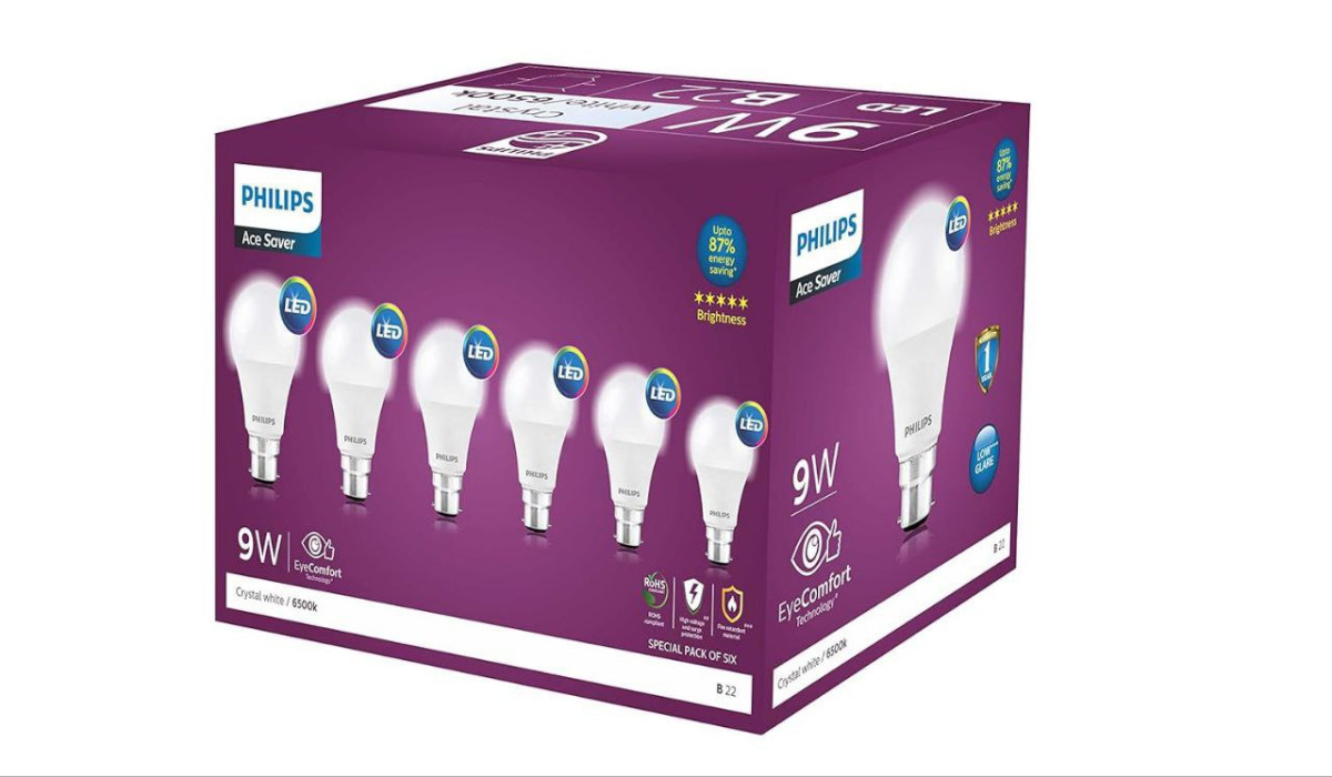 Philips 9-watts Multipack B22 Led Cool Day White Led Bulb Pack Of 6 (ace Sa