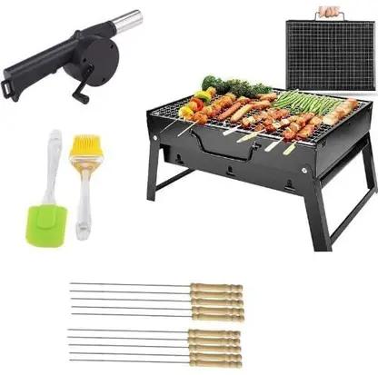Trlgop Barbecue Basket Foldable For Roast Bbq Portable Grilling Basket With