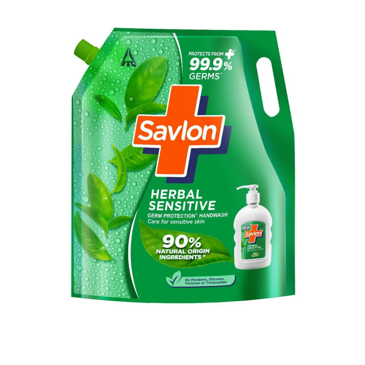 Savlon Herbal Sensitive Germ Protection Liquid Handwash Refill Pouch 1 3l P