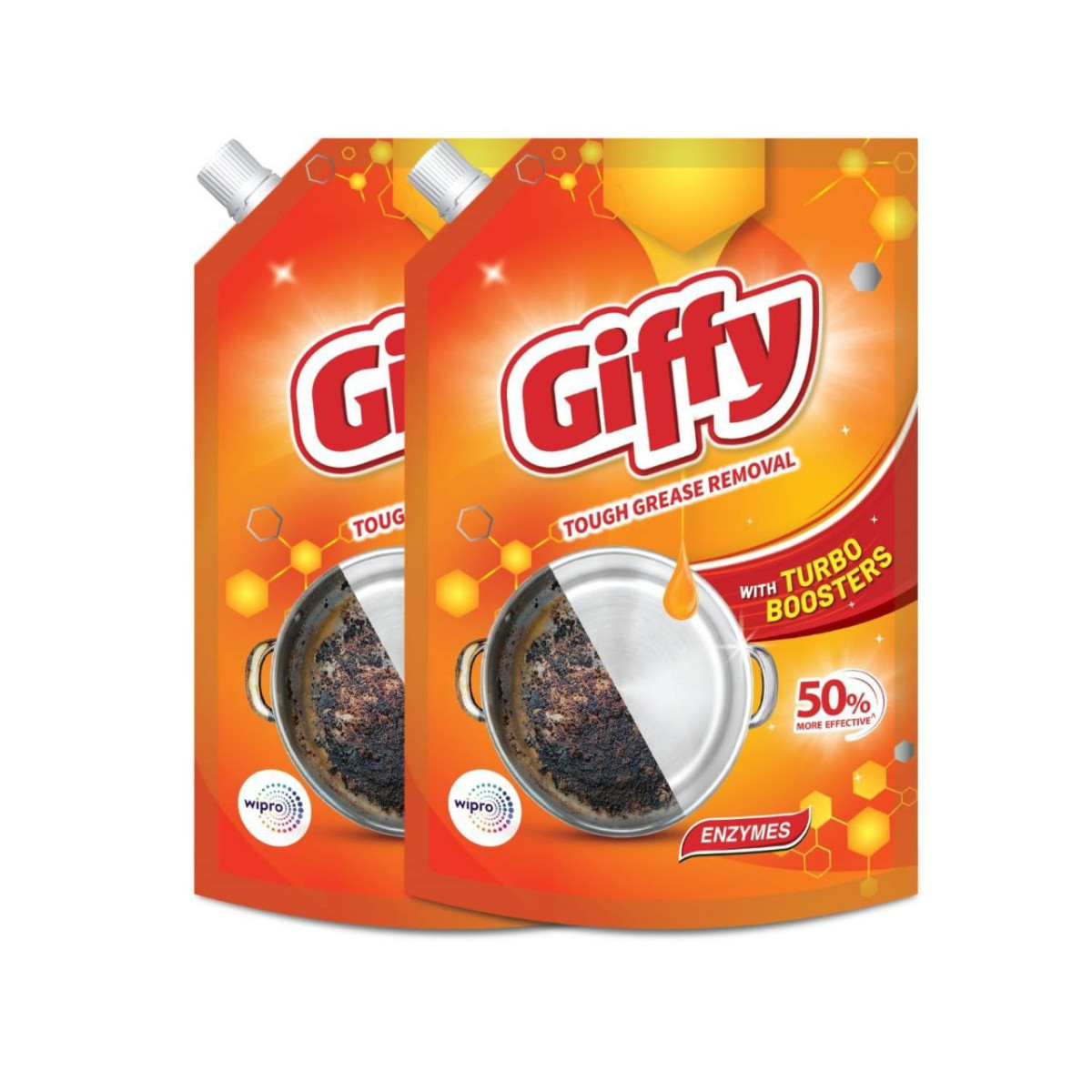 Giffy Liquid Dishwash Gel 900ml (pack Of 2)