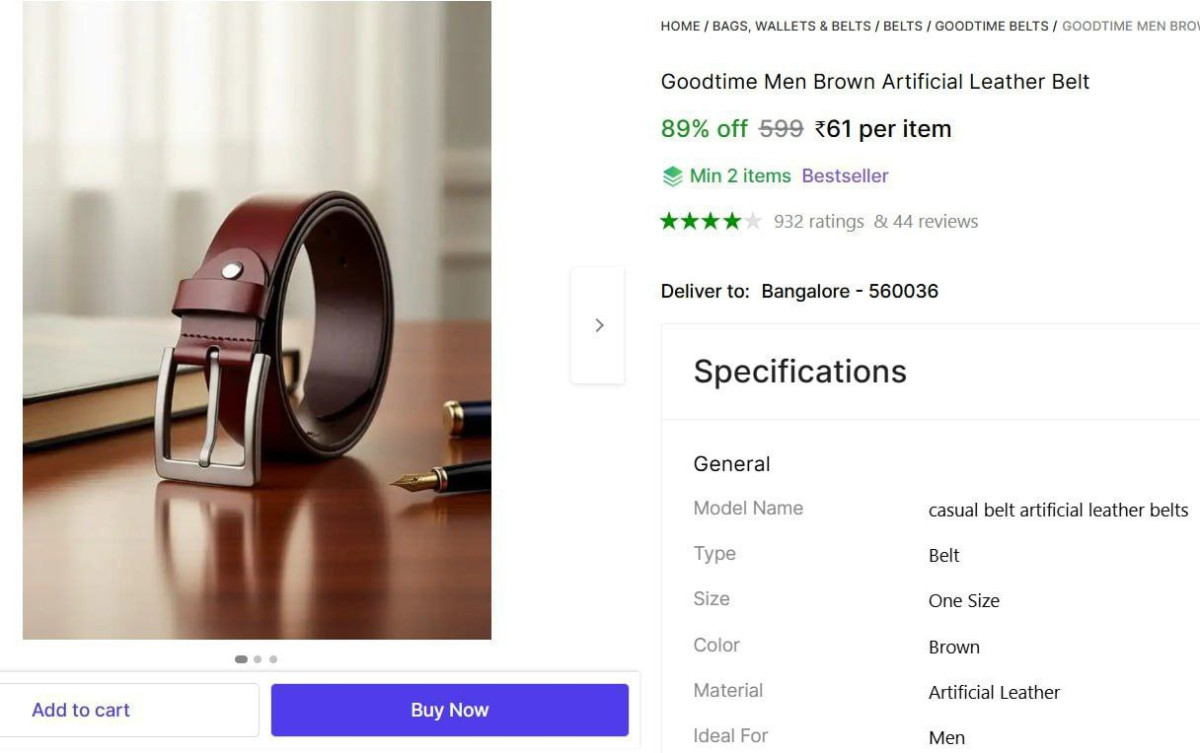 Artificial Leather Belt 61