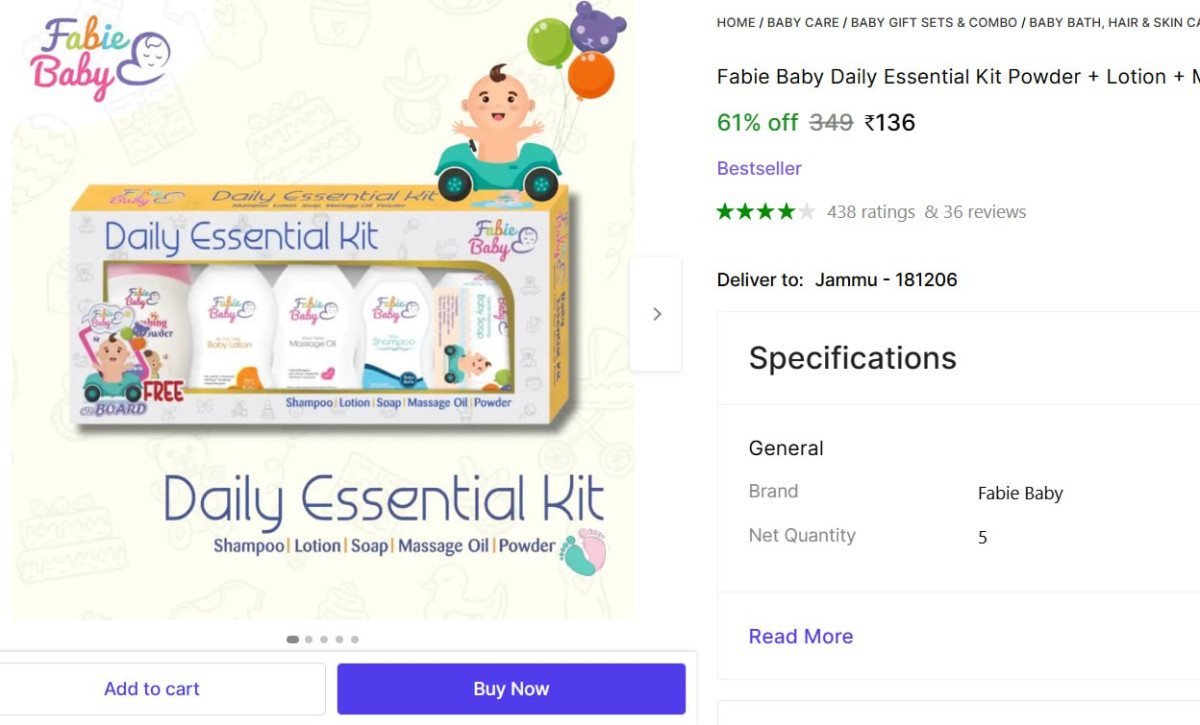 Fabie Baby Essential Kit 136