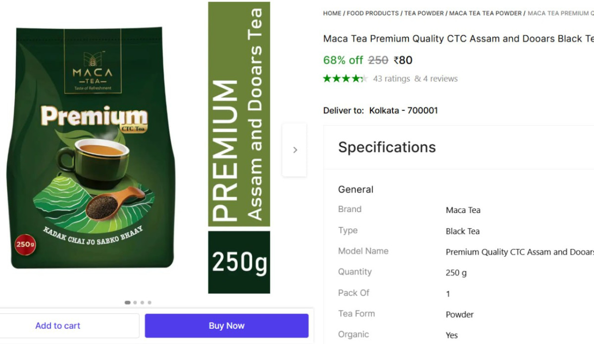 Maca Premium Tea Pouch 250g 80