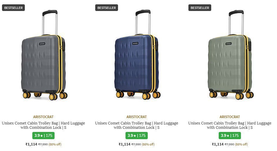 Ajio Loot 86 On Luggage Trolley Bags Link