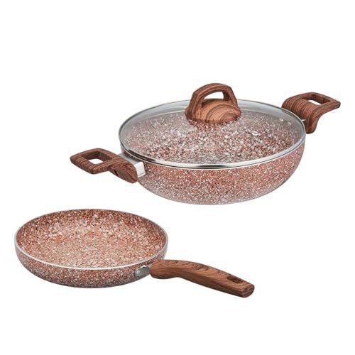 Grab 1 259amazon Basics Granite Finish Aluminium Non-stick Induction