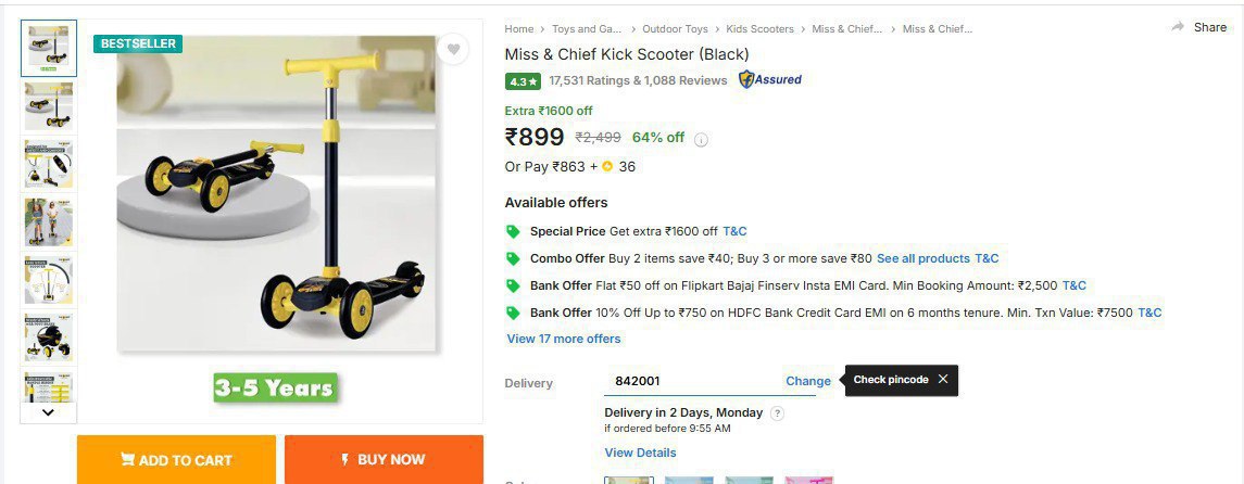 Miss Chief Kick Scooter 899 Click Here To Join All Deals